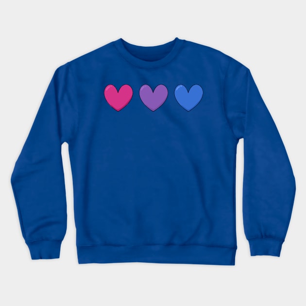 Bi Hearts! Crewneck Sweatshirt by Elisa_Arts